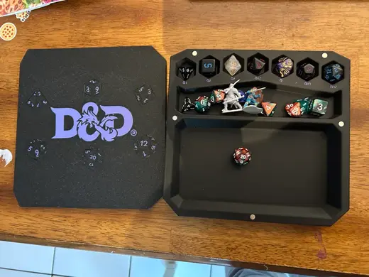DND Dice Tray with Magnetic Lid