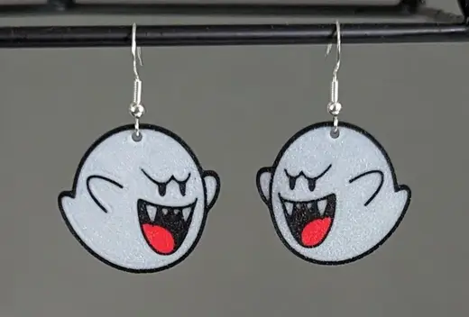 Super Mario Boo Earrings
