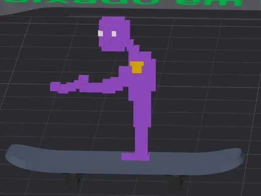 o wilian afton rebaixado em um skate em fnaf