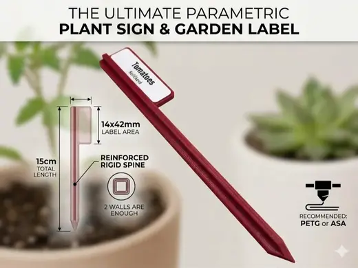 The Ultimate Parametric Plant Sign/Stake for Label