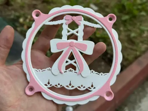 Girly Ribbon Setup Fan Cover