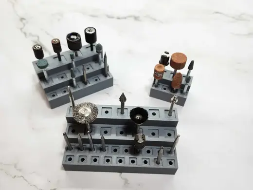 OpenSCAD - Dremel Bit Holder & Organizer