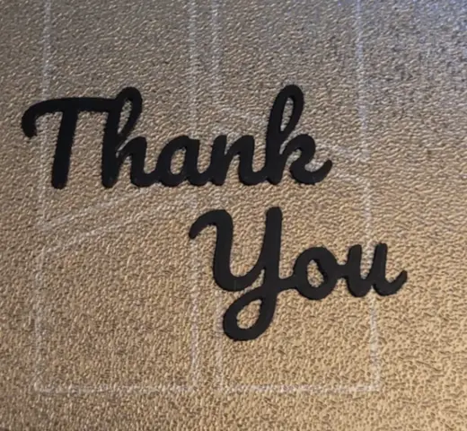 Thank You Sentiment for Cards