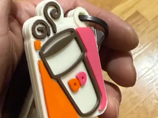 Dunkin Donuts Logo Fanart Keychain