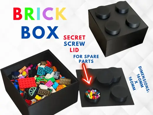 BRICK BOX 2x2 with secret screw lid