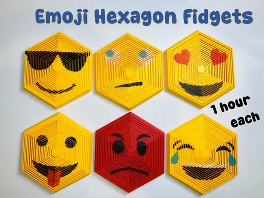 Emoji Fidget Hexagon Twist - Real Life Emoji (Hex)