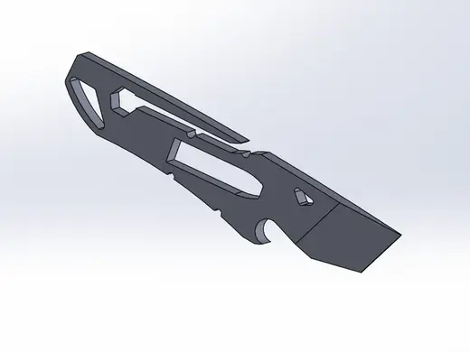 EDC multitool/prybar/screwdriver keychain