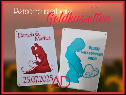 Personalisierbare Geldkassetten – für bes. Anlässe