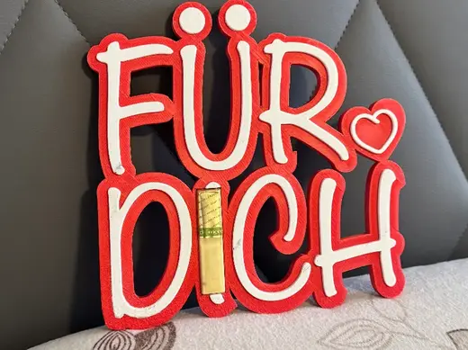 „Für Dich“ Merci-Halter – Valentinstags-Geschenk