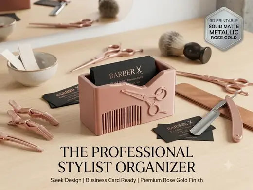 Barber & Stylist Business Card Holder Desk Caddy