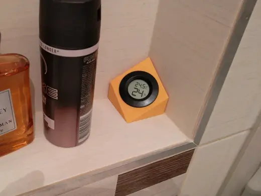 Thermo and hygrometer corner holder