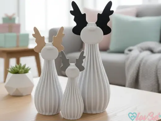 Modern Fluted Reindeer Family (No AMS)
