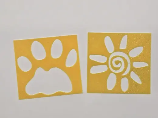 Sun Animal Paw Stencil Template Craft