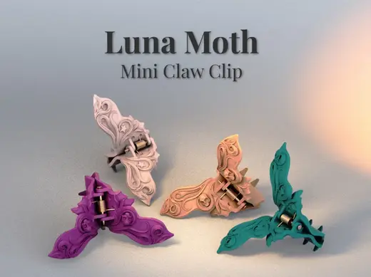 Luna Moth - Mini Claw Clip