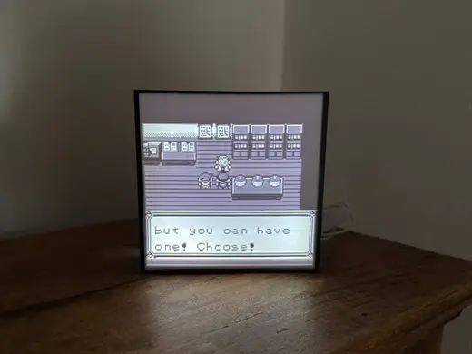 Pokémon Starter Choice Lightbox – Retro Game Lamp