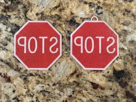 Backrooms Stop Sign keychain or Display sign