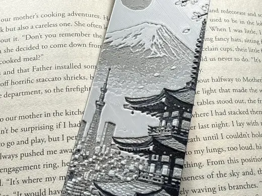Kyoto Japan Bookmark 4 Color HueForge