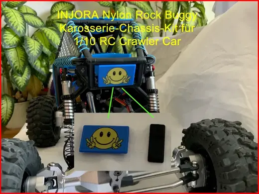 RC Crawler Injora Rock Buggy Simley Logo hinten