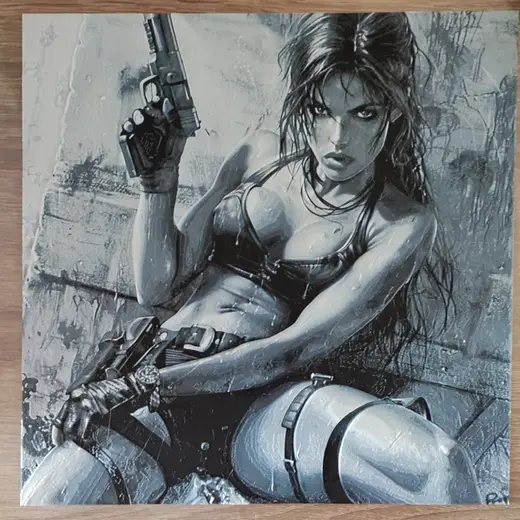 3-color HueForge Lara Croft Tomb Raider
