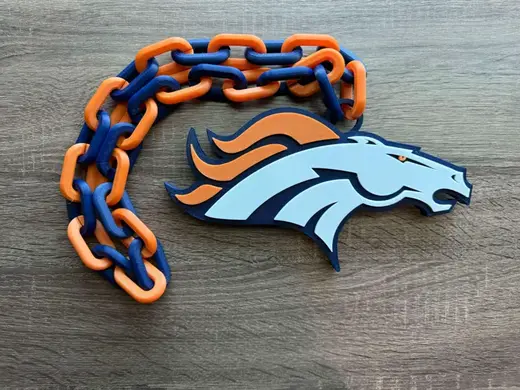 Denver Broncos Oversized Necklace, Pendant