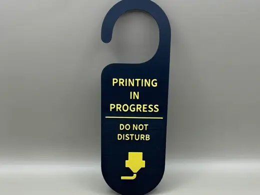 Printing in progress door sign - Do not disturb