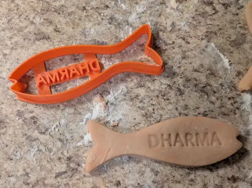 DHARMA Fish Biscuit cookie cutter from LOST