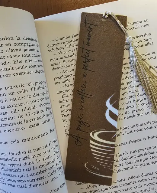 Bookmark - A page, a coffee, a perfect moment