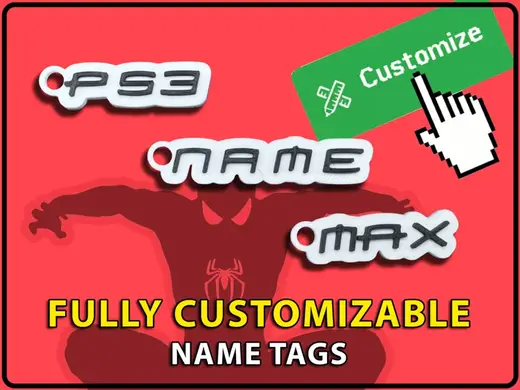 Spiderman 3 Font Customizable Keychain Generator