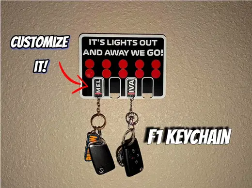 F1 Customizable Keychain + Holder
