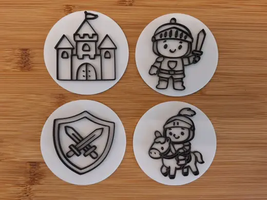 Sensory play : Knights stamp set