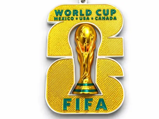 World Cup Gyro Trophy Spinner Keychain