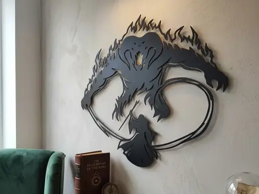 Silueta Decorativa Gandalf vs Balrog