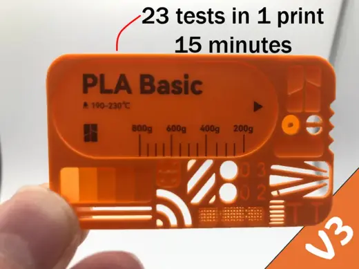 Filliment card with 23 tests -- 15 MINUTE PRINT!