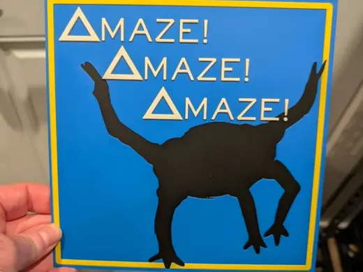 AMAZE! AMAZE! AMAZE! – Rocky Silhouette HueForge