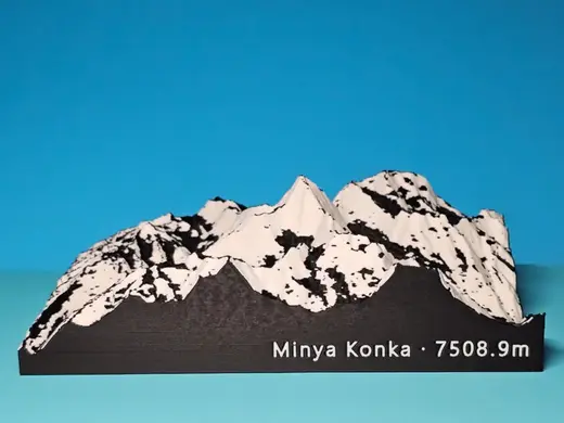 蜀山之王——贡嘎雪山 真实地理数据(DEM)生成