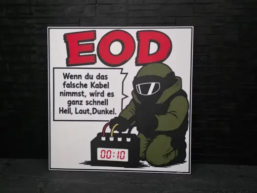 Magnet Schild "EOD Hell Laut Dunkel"