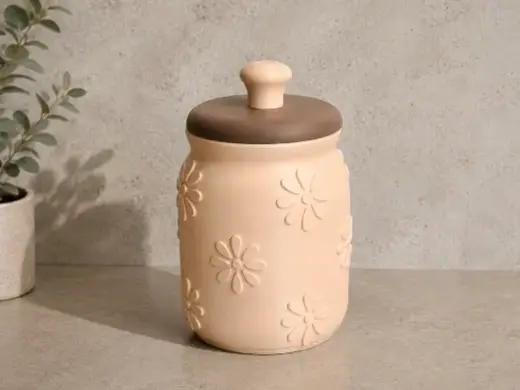 Floral Ceramic Style Jar