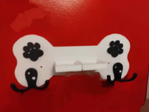 Dog Bone Leash and Poop Bag Holder