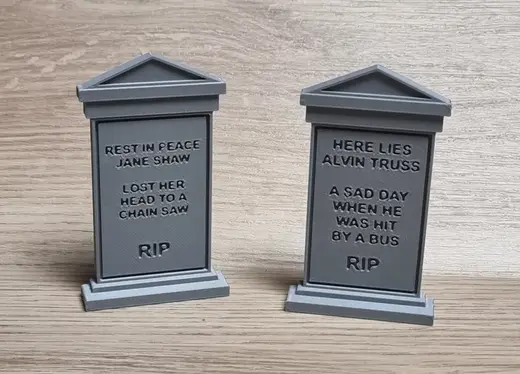 Mildly amusing tombstones - halloween decorations