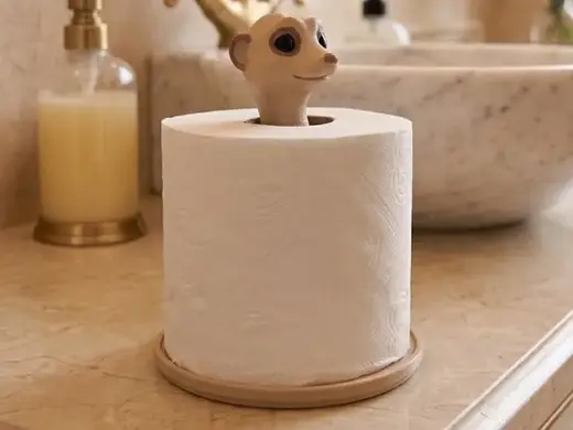 Porta Papel Higiênico Suricato Curioso