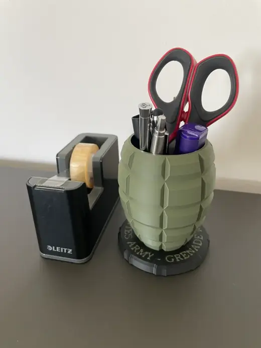 Grenade MK2 pen/tools holder with stand