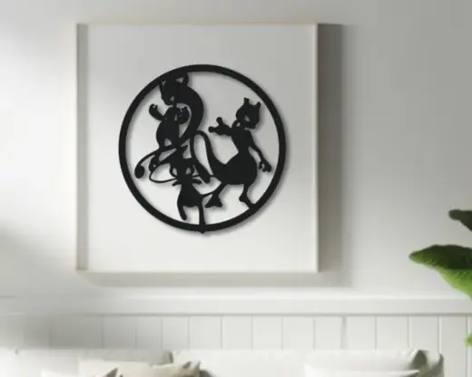 WALL ART - MEWTWO AND MEW