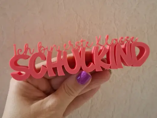 Schriftzug Schulkind - ich bin erste Klasse