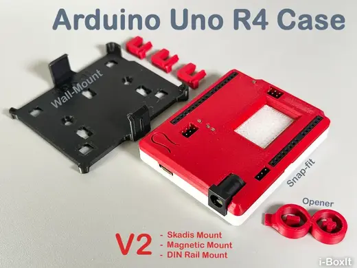 Arduino Uno R4 Case | Wall Mount | Magnetic