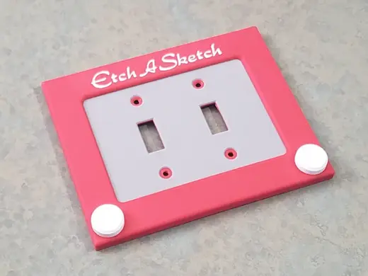 Etch A Sketch Dual Light Switch Cover