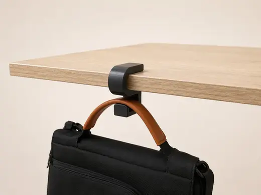 Desk Bag Hook – Clamps On, No Screws