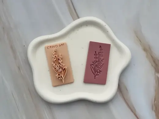 Lavender Polymer Clay Stamp