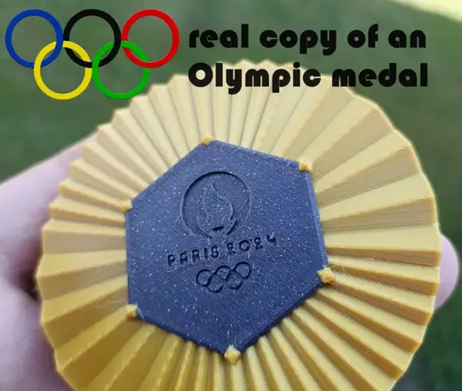 Real copy of an Olympic medal