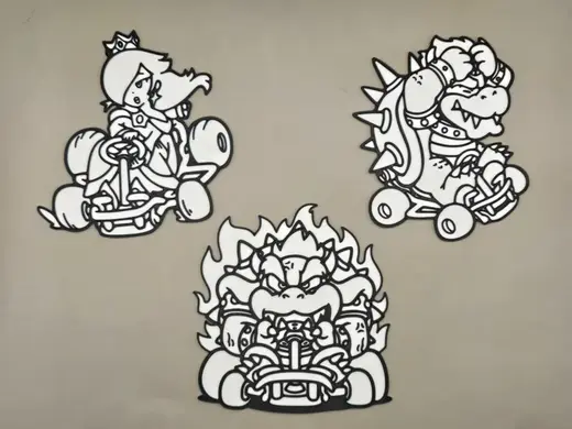 Mario Kart Rosaline Bowser Coloring Set