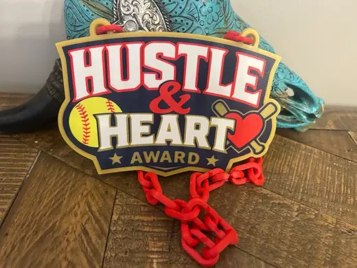 Hustle & Heart Award Hype Chain Baseball softball